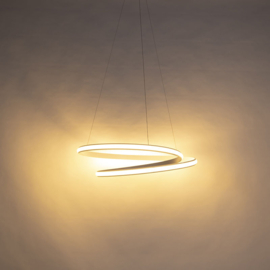 Qazqa hanglamp Rowan led, wit incl. switch dimmer 74 cm