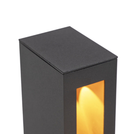 Qazqa buiten vloerlamp Intorus led, zwart 25 cm