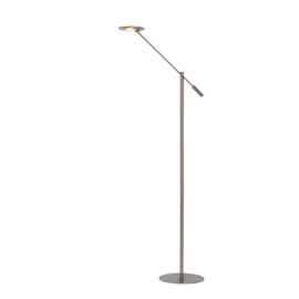 Lucide vloerlamp Anselmo led, mat chroom