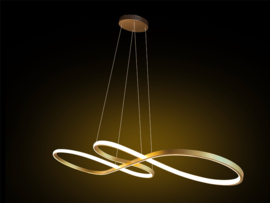 Light trend hanglamp Muka-120 led, mat messing incl. afstandsbediening