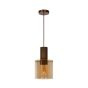 Lucide hanglamp Toledo, koper amber glas