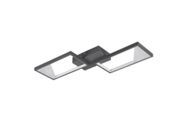 Plafondlamp Cafu led, 2-lichts antraciet