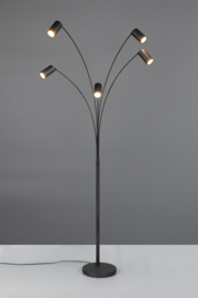 Trio lighting vloerlamp Marley, 5-lichts zwart
