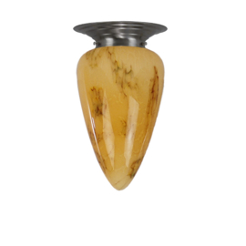 Old timer light plafondlamp Traan, donker marmer glas