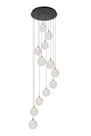 Lucide GISELA - Hanglamp - Ø 61 cm - LED Dimb. - 12x3,5W 2700K -transparant