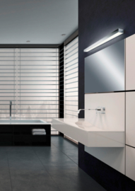 Helestra wandlamp Theia led, chroom met acryl glas 90 cm