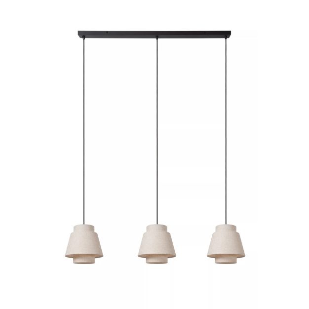 Lucide hanglamp Tribute, 3-lichts beige
