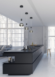 Trio lighting hanglamp Madison led,  1-lichts mat zwart incl. switch dimmer
