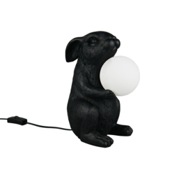 Trio-lighting tafellamp Rabbit, zwart