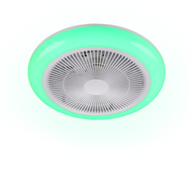 Trio lighting plafond ventilator Rotsund  led, wit incl. remote
