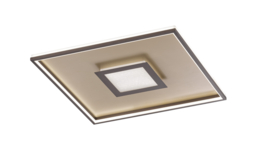 Fischer & Honsel plafondlamp Bug led, vierkant roest-goldleaf incl. afstandsbediening