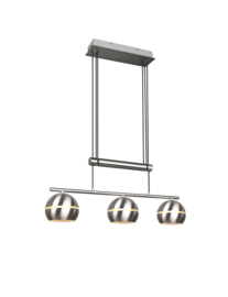 Trio lighting hanglamp Fletcher,  3-lichts mat nikkel
