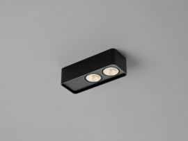 Helestra plafondspot Cas led, 2-lichts mat zwart