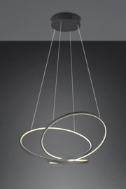 Trio lighting hanglamp Darvin led, zwart incl. switch dimmer