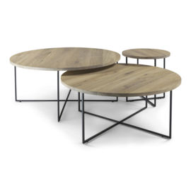 Spinder design salontafel Dress 79, zwart-eiken