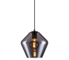 Toplicht hanglamp Savoy 3 lights black + smoke glass Palm