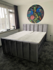 Boxspring Parijs, stof Juke Plumb 160 x 210 cm