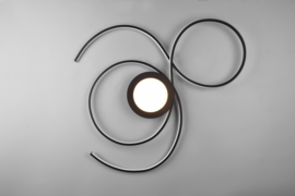 Trio lighting plafondlamp Jive led, zwart incl. afstandsbediening