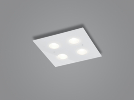 Plafondlamp Belos led, mat wit met murano glas 38 cm