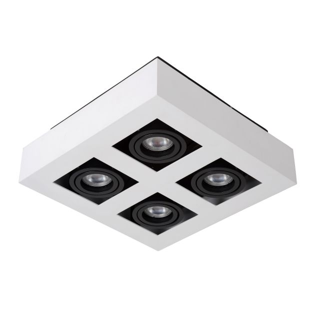 Lucide plafondspot Xirax led, 4-lichts wit