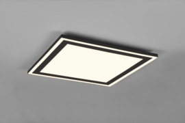 Trio lighting plafondlamp Carus led, zwart vierkant