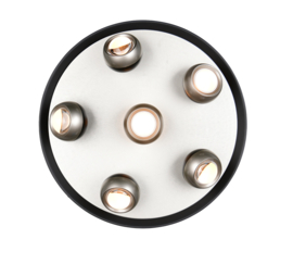 Trio-lighting plafondlamp Orbit led, mat nikkel