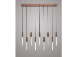 Light trend hanglamp Kiki, 9-lichts brons