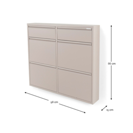 Spinder design Schoenenkast Billy 6, silky taupe