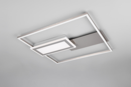 Trio lighting plafondlamp Spiro led, mat nikkel incl. switch dimmer