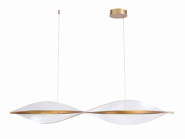 Light trend hanglamp Beau led, mat messing incl. afstandsbediening
