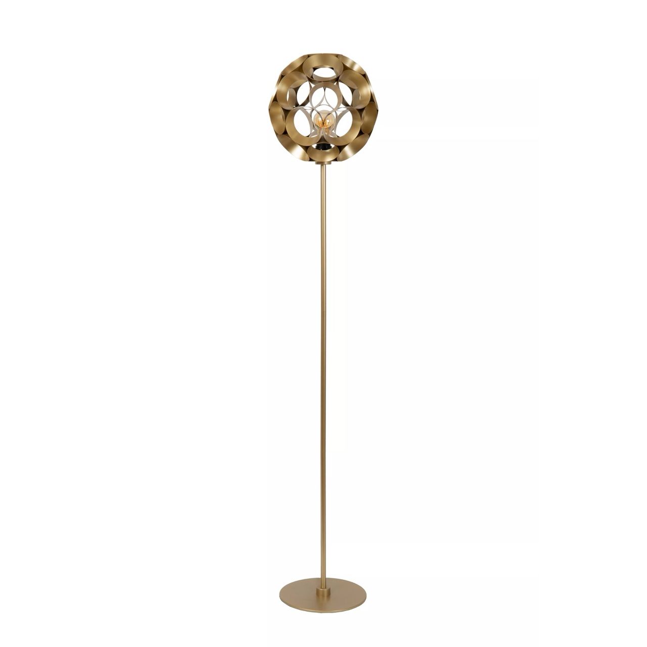 Lucide vloerlamp Hannelore, mat goud
