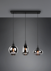 Trio lighting hanglamp Lumina, 3-lichts zwart