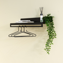 Spinder design wandkapstok Sway, 80 cm zwart
