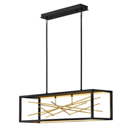 Elstead lighting hanglamp Styx led, black met goldleaf 113 cm