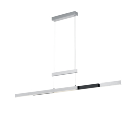 Trio lighting hanglamp Trajan led, geborsteld aluminium met zwart