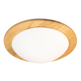 Fischer & Honsel plafondlamp Shine wood, eiken geolied
