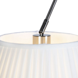 Qazqa  hanglamp Blitz 11, plisse kappen wit