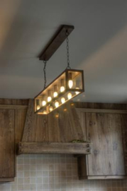 Linea verdace hanglamp Zenia, 5-lichts roest