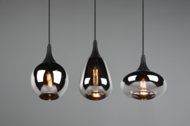 Trio lighting hanglamp Lumina, 3-lichts zwart