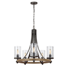 Elstead lighting hanglamp Angelo, 5-lichts met glas