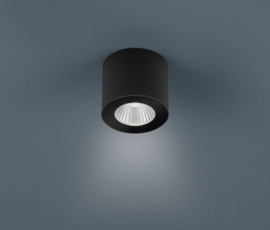 Helestra plafondlamp Oso led, rond zwart  IP44