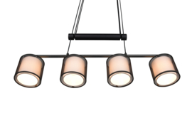 Freelight hanglamp Burton, 4-lichts zwart