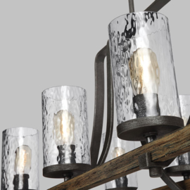 Hanglamp Angelo, 8-lichts met glas