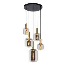 Lucide hanglamp Joanet 5-lichts, rookglas 66 cm