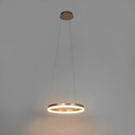 Qazqa hanglamp Anello led, goud incl. switch dimmer 40 cm
