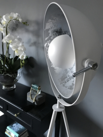 By Rydéns vloerlamp Captain mini , zand wit-zilver incl. led bron