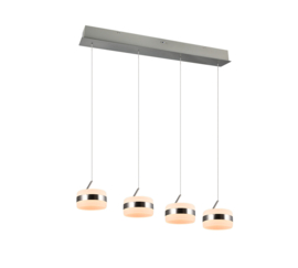 Trio lighting  hanglamp Dios led, 4-lichts mat nikkel
