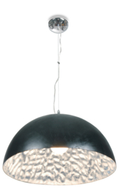 Linea Verdace hanglamp Moonface, zwart-zilver 38 cm