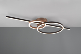 Trio lighting plafondlamp Montilla led, brons incl. afstandsbediening