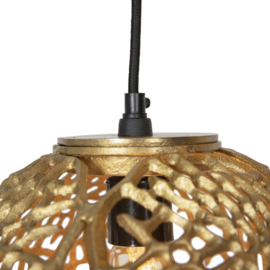 Qazqa hanglamp Maro, 3-lichts goud